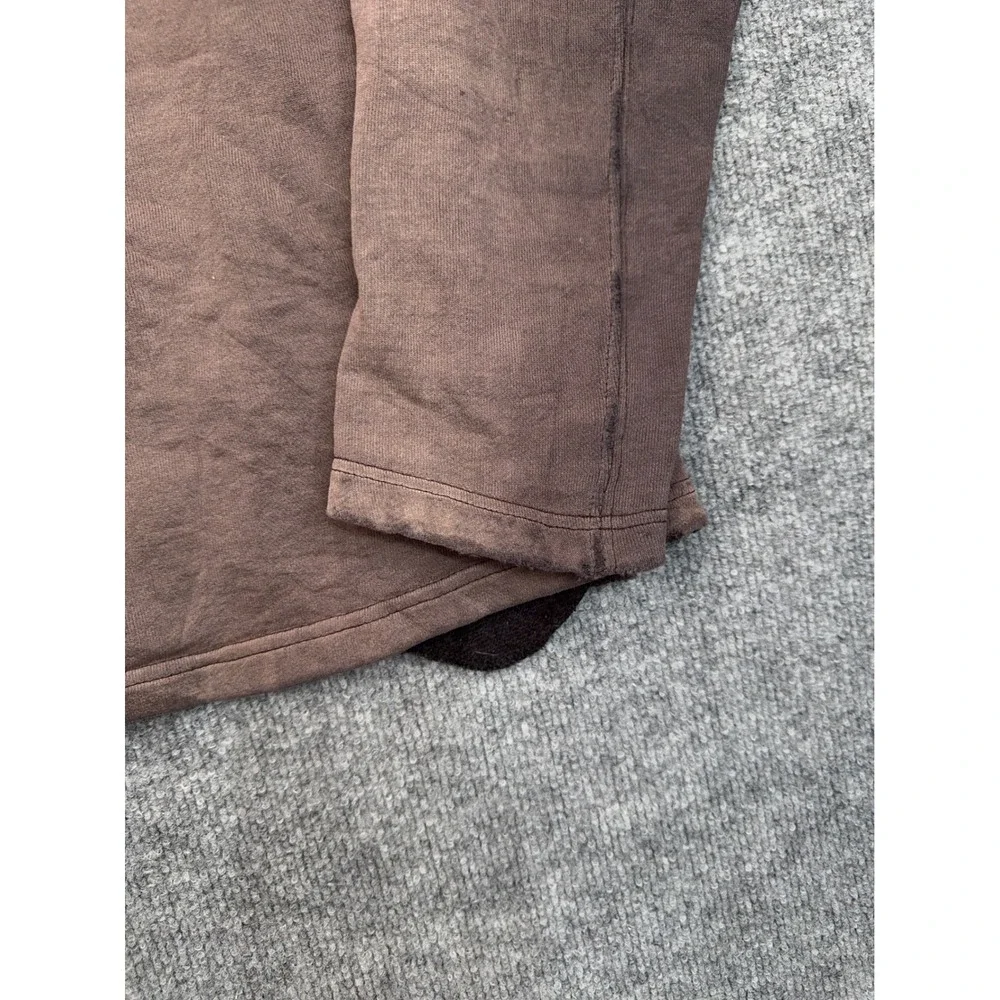 Foot Locker Vintage Quarter Zip Sweatshirt Men Medium Brown Sun Faded Distressed